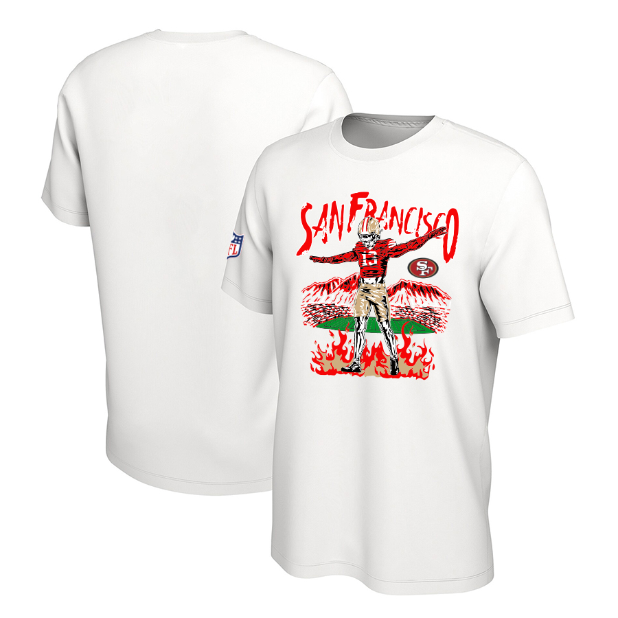 Men 2024 NFL San Francisco 49ers T shirts white->cincinnati reds->MLB Jersey